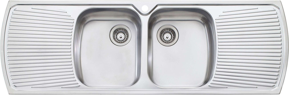 Oliveri Monet Double Bowl Inset Sink With Double Drainer MO753