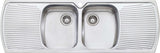 Oliveri Monet Double Bowl Inset Sink With Double Drainer MO753