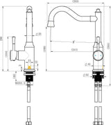Modern National Montpellier Shepherd’s Crook Kitchen Mixer Tap MON004-1