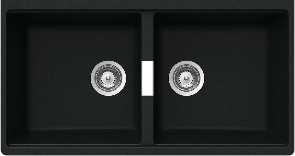 Abey Horizont Schock Magma Double Bowl Undermount Granite Sink N200UB