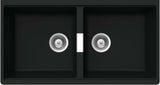 Abey Horizont Schock Magma Double Bowl Undermount Granite Sink N200UB