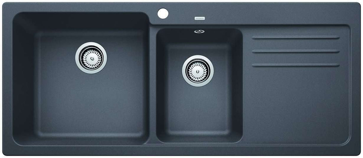 Blanco 1 & 1/2 Rock Grey Double Inset Granite Sink With Drainer NAYA8SGK5 526832