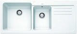 Blanco 1 & 1/2 White Double Inset Granite Sink With Drainer NAYA8SWK5 526835