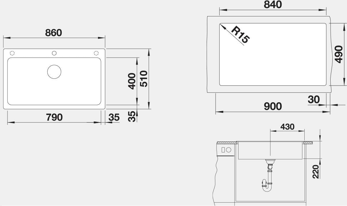 Blanco Single Extra Large Bowl Inset Granite Sink NAYAXL9WK5 526840