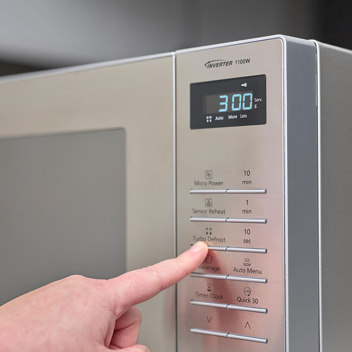 Panasonic 32L Inverter 1100W Microwave Silver NN-ST69QSQPQ