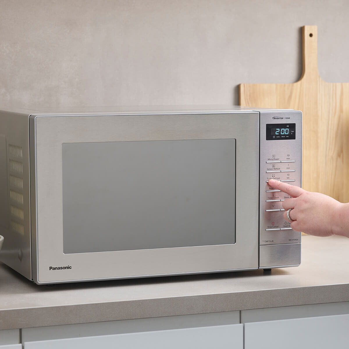 Panasonic 32L Inverter 1100W Microwave Silver NN-ST69QSQPQ