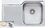 Oliveri Nu-petite Single Right Hand Bowl Inset Sink With Drainer NP622