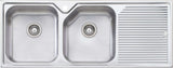 Oliveri Nu-Petite Double Left Hand Bowl Inset Sink With Drainer NP671
