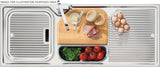 Oliveri Nu-Petite Double Left Hand Bowl Inset Sink With Drainer NP671