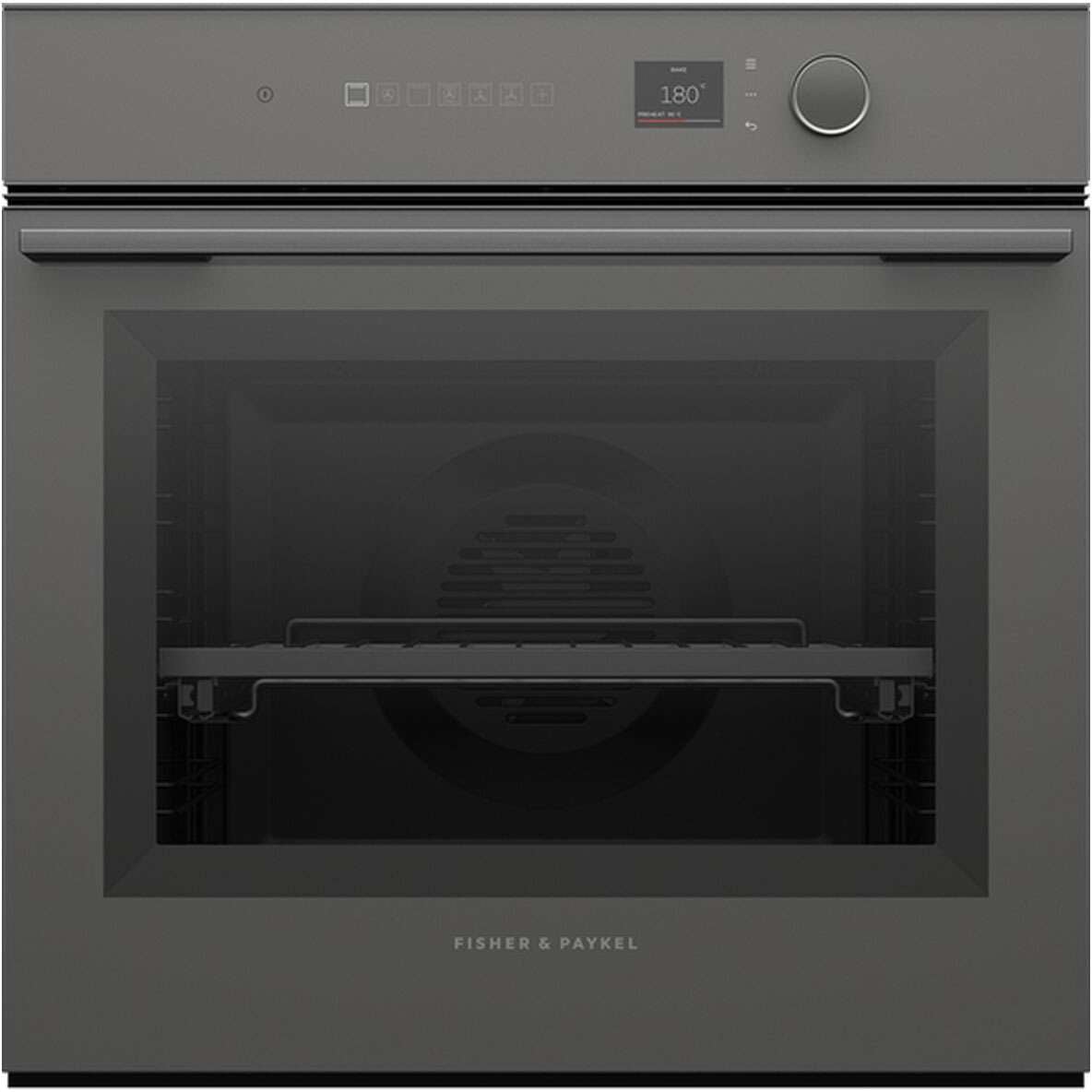 Fisher & Paykel 60cm Minimal Pyrolytic Built In Wall Oven Grey OB60SM16PLG1