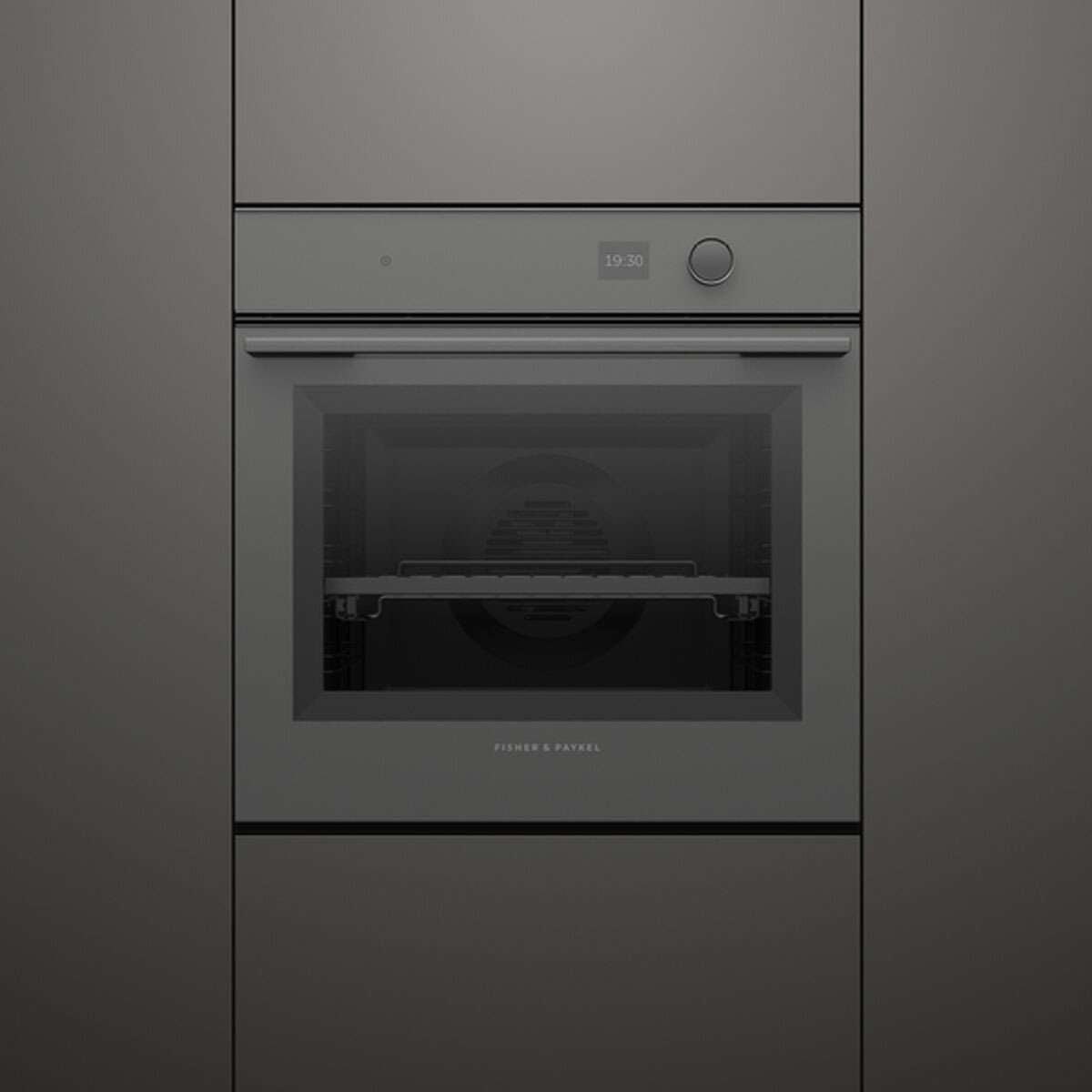Fisher & Paykel 60cm Minimal Pyrolytic Built In Wall Oven Grey OB60SM16PLG1