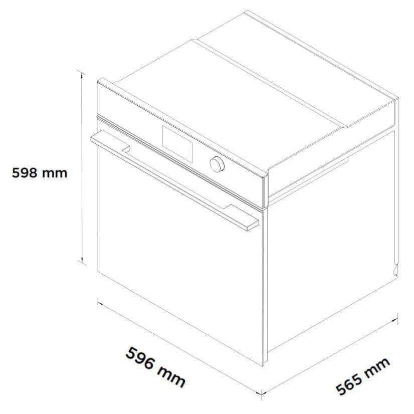 Fisher & Paykel 60cm Minimal Handleless Pyrolytic Oven Black OB60SMPTNB1