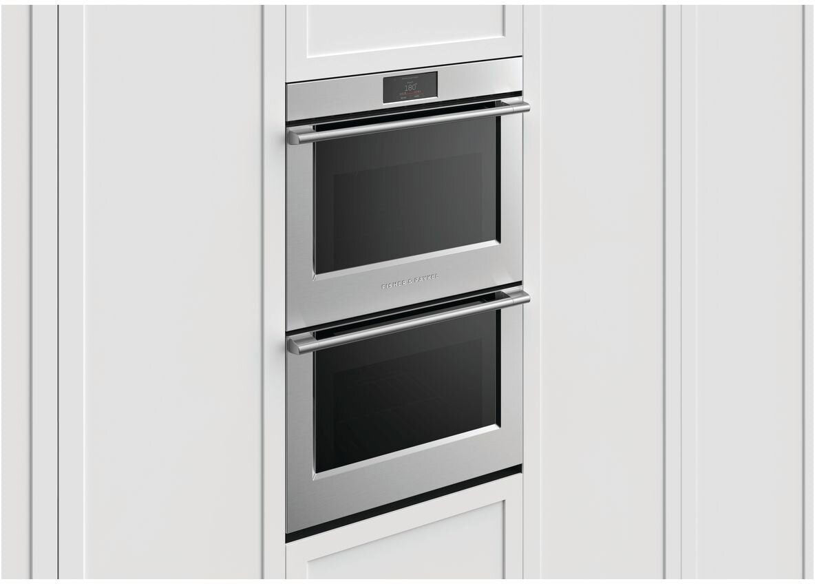 Fisher & Paykel 76cm Self Cleaning Built-In Double Wall Oven OB76DPPTX1