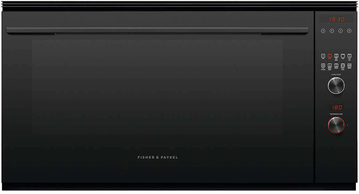 Fisher & Paykel 90cm Contemporary Built-In Wall Oven Black OB90S9MEB1