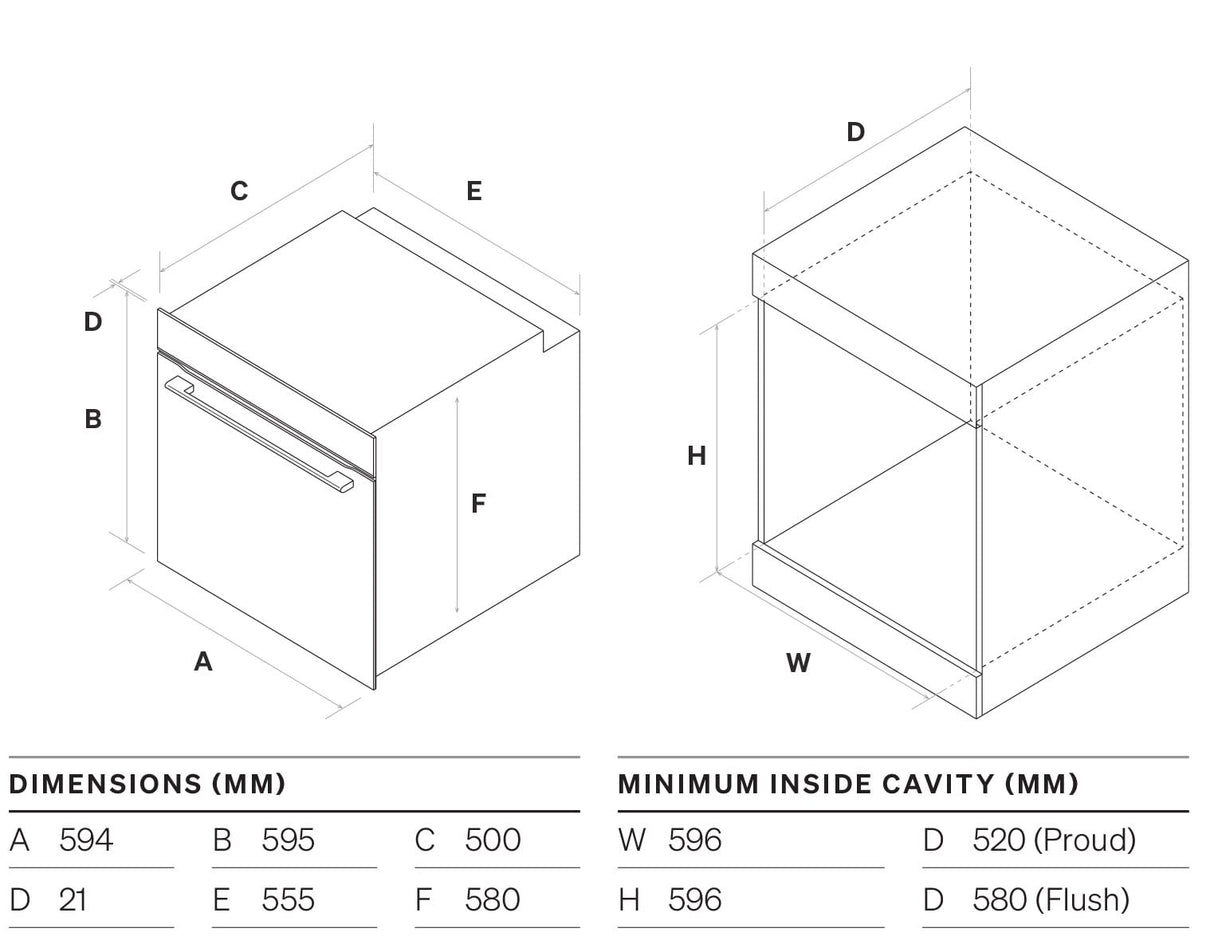 Omega 60cm 11 Function Electric Oven With AirFry Midnight OBO6011AM