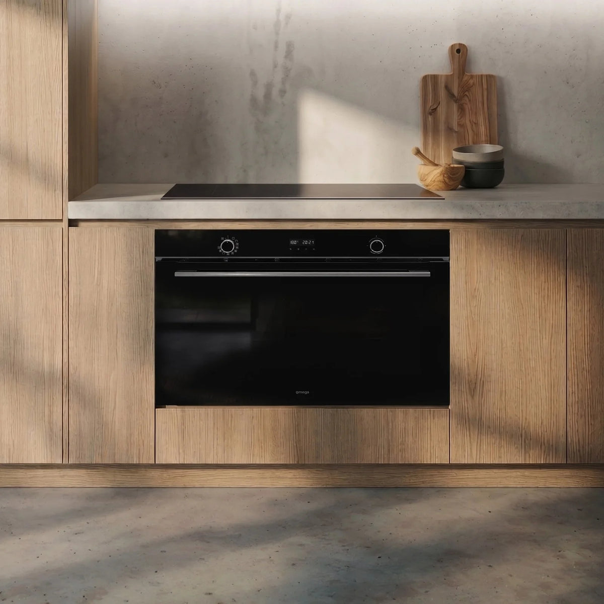 Omega 90cm 11 Function Pyrolytic Electric Built-In Wall Oven with Steam Bake & AirFry OBOP9011AM