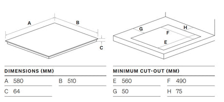 Omega 60cm 4 Burner Gas Cooktop Stainless Steel OCG604WX