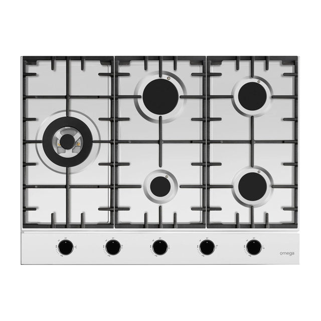 Omega 70cm 5 Burner Gas Cooktop Stainless Steel OCG705WX
