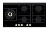 Omega 90cm  Black Ceramic Glass Gas Cooktop OCG95FFX