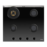 Omega 60cm 4 Burner Gas on Ceramic Glass Cooktop OCGG604WB