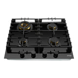 Omega 60cm 4 Burner Gas on Ceramic Glass Cooktop OCGG604WB