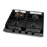 Omega 60cm 4 Burner Gas on Ceramic Glass Cooktop OCGG604WB