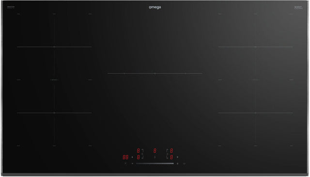 Omega 90cm Induction Cooktop Black Glass OCI903FTZ
