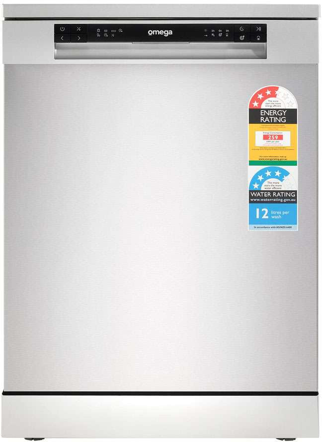 Omega 60cm Freestanding Dishwasher Stainless Steel ODWF6014X