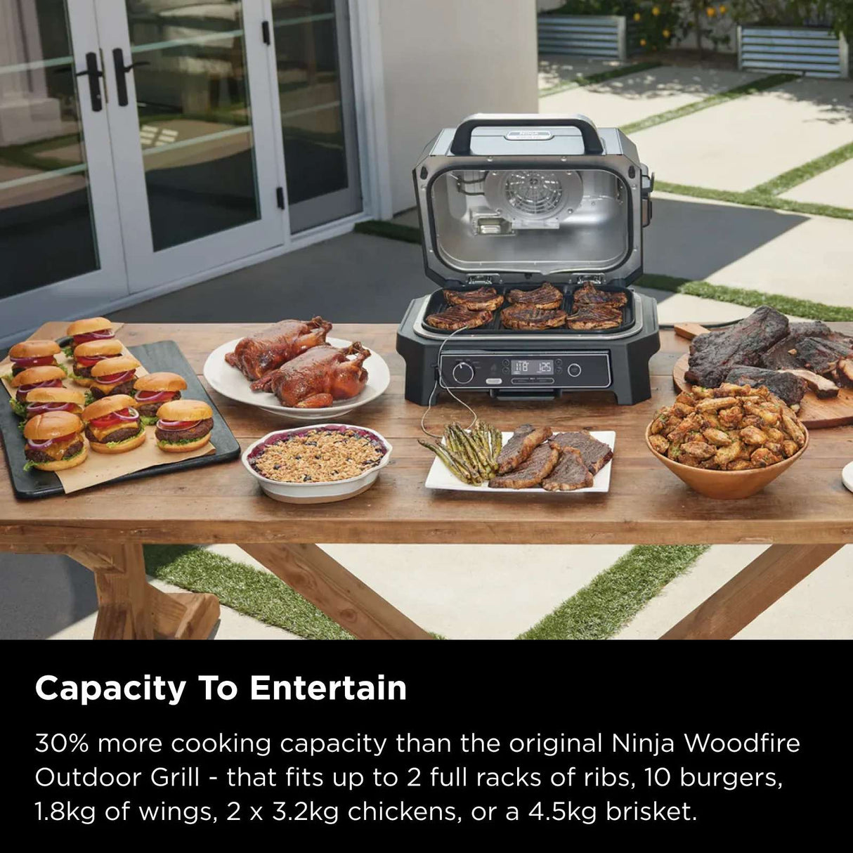 Ninja Woodfire Pro XL Outdoor Electric BBQ Grill and Smoker OG850