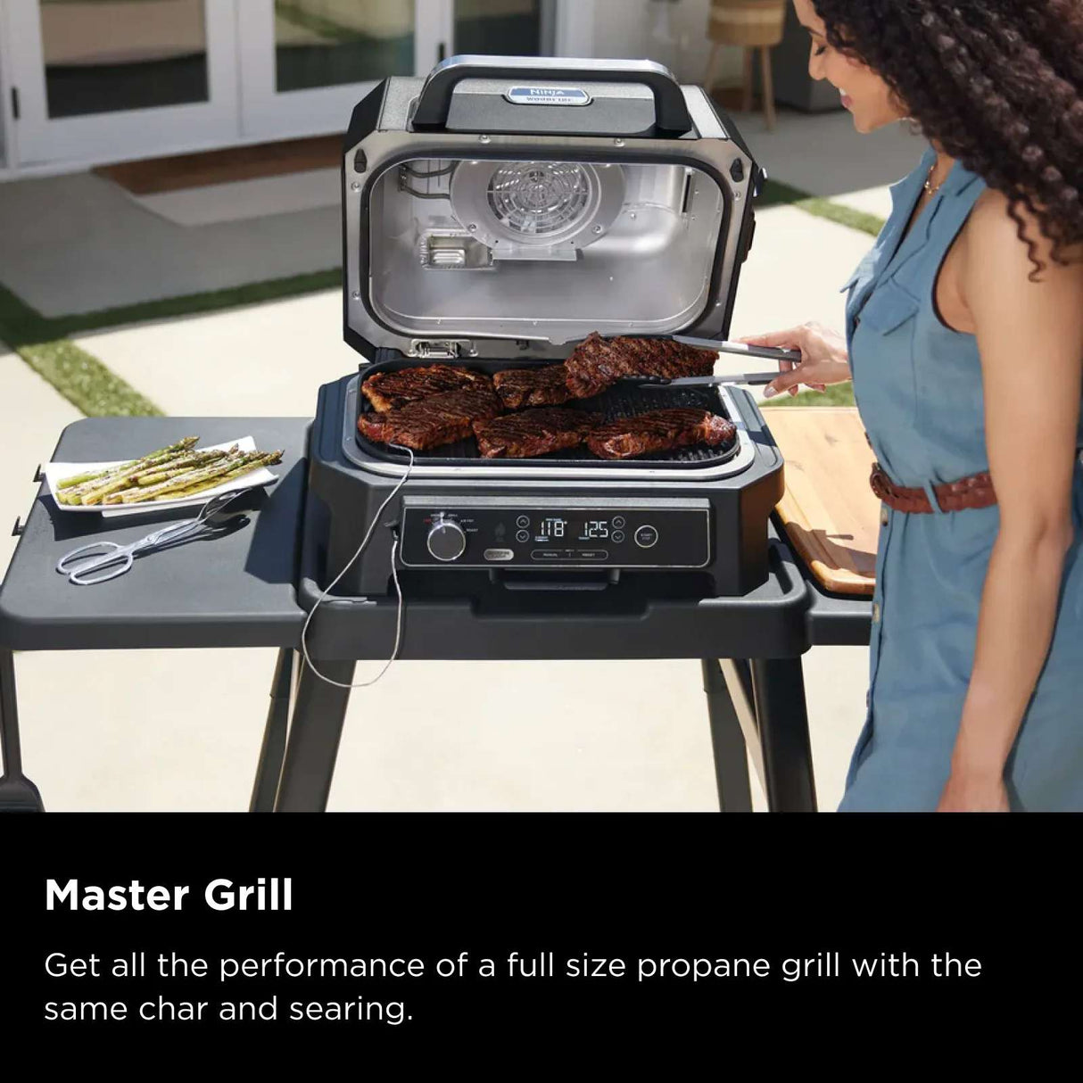 Ninja Woodfire Pro XL Outdoor Electric BBQ Grill and Smoker OG850