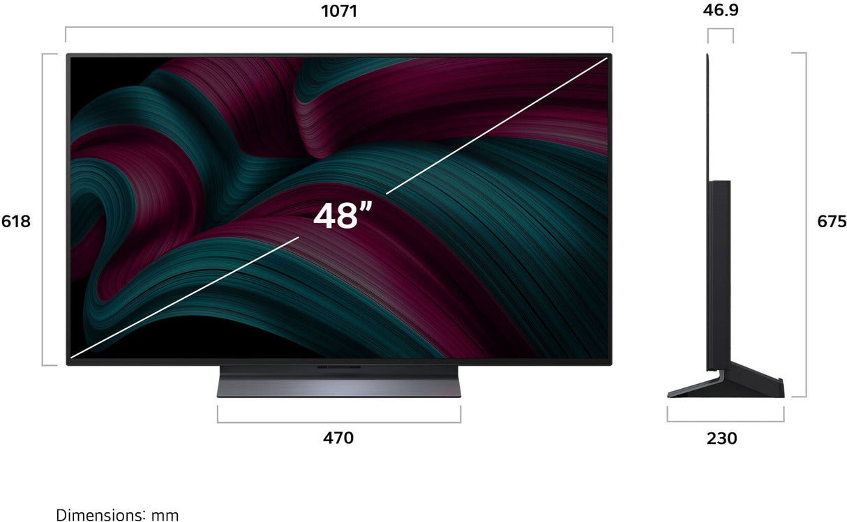 LG 48" C5 AI 4K UHD HDR Smart OLED TV 2025 OLED48C5PSA