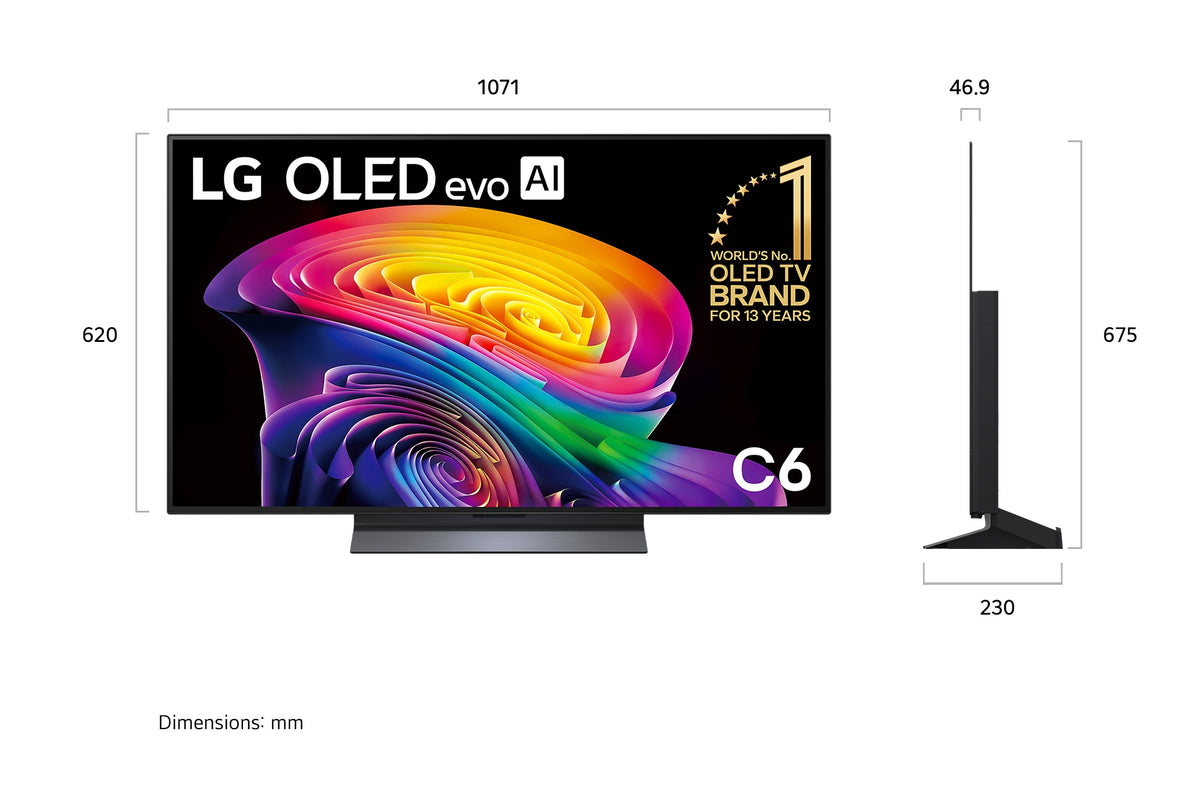 LG 48" OLED evo AI C6 4K Smart TV 2026 OLED48C6PSA