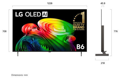 LG 55" AI B6 4K Smart OLED TV 2026 OLED55B6PSA
