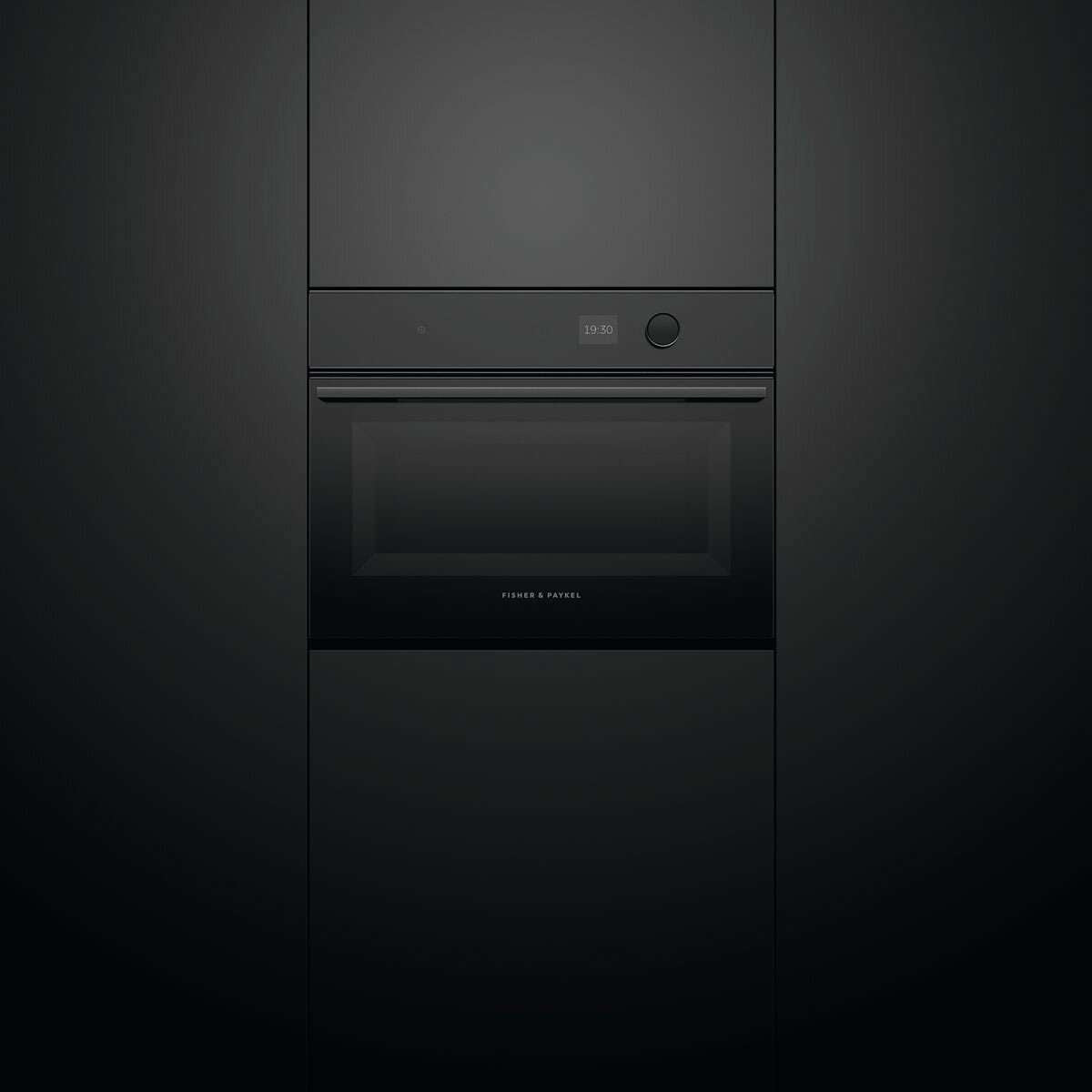 Fisher & Paykel 60cm 49L Minimal Compact Combi-Microwave Oven Black OM60NMLB1