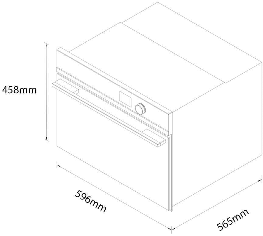 Fisher & Paykel 60cm 49L Minimal Compact Combi-Microwave Oven Black OM60NMLB1