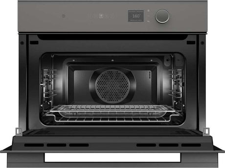 Fisher & Paykel 60cm 49L Minimal Compact Combi-Microwave Oven Grey OM60NMLG1