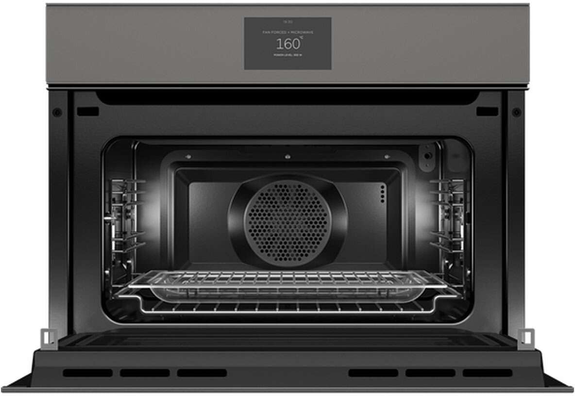 Fisher & Paykel 60cm 49L Minimal Compact Combi-Microwave Oven Grey OM60NMTNG1