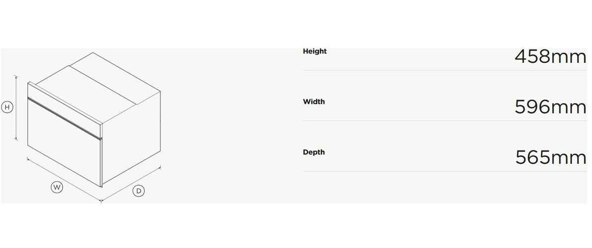 Fisher & Paykel 60cm 49L Minimal Compact Combi-Microwave Oven Grey OM60NMTNG1