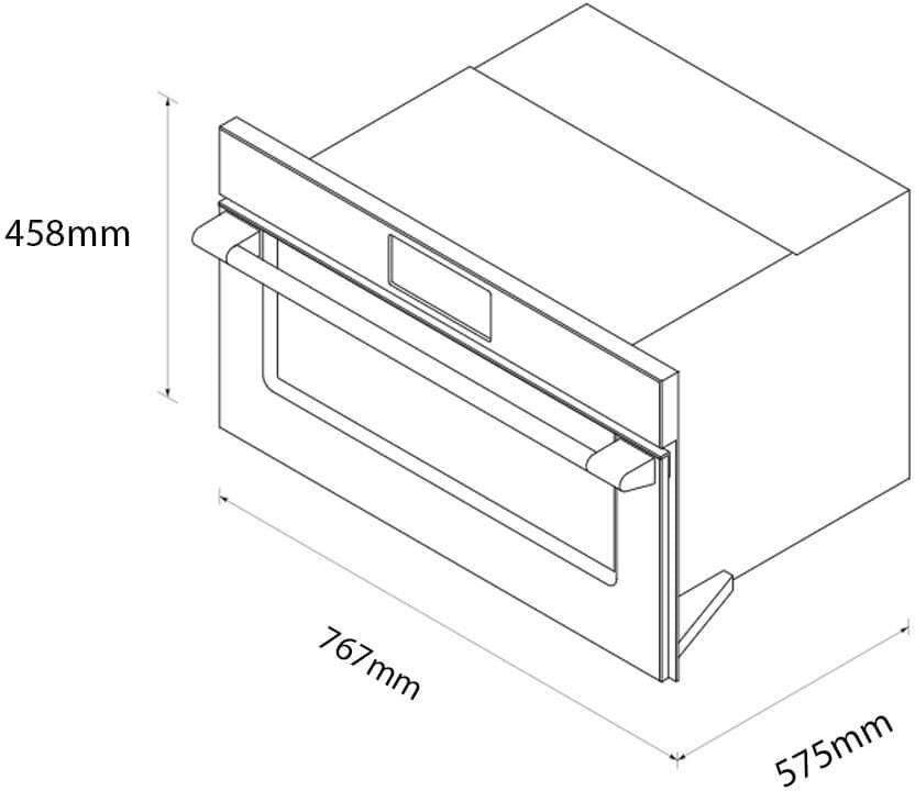 Fisher & Paykel 76cm 49L Professional Compact Combi-Microwave Oven OM76NPTX1