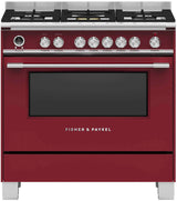 Fisher & Paykel 90cm 140L Red Dual Fuel Freestanding Oven/Stove OR90SCG6R1