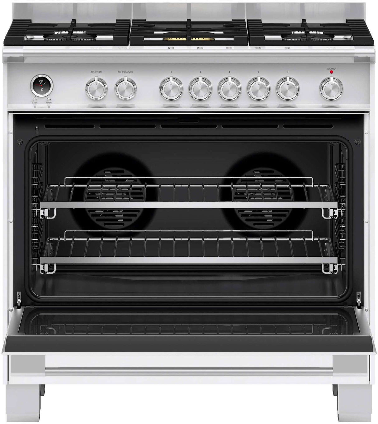 Fisher & Paykel 90cm 140L White Dual Fuel Freestanding Oven/Stove OR90SCG6W1
