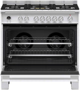 Fisher & Paykel 90cm 140L White Dual Fuel Freestanding Oven/Stove OR90SCG6W1