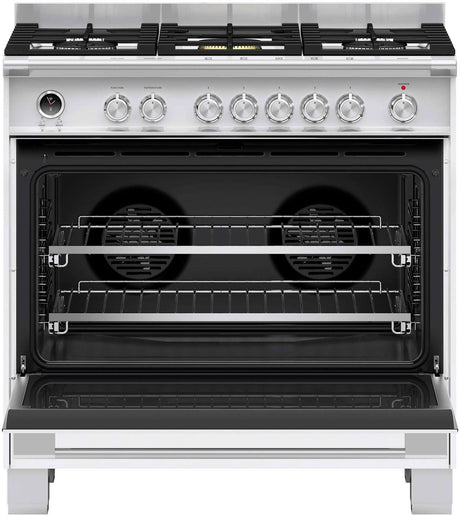 Fisher & Paykel 90cm 140L White Dual Fuel Freestanding Oven/Stove OR90SCG6W1