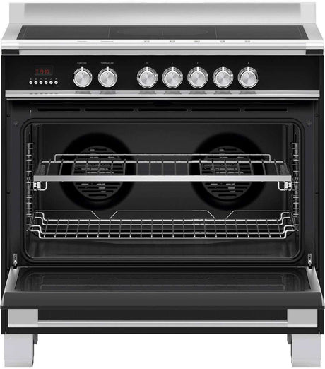 Fisher & Paykel 90cm 140L Black Freestanding Induction Oven/Stove OR90SCI4B1
