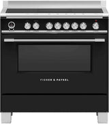 Fisher & Paykel 90cm 140L Induction Freestanding Oven/Stove Black OR90SCI6B1