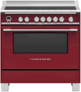 Fisher & Paykel 90cm 140L Induction Freestanding Oven/Stove Red OR90SCI6R1