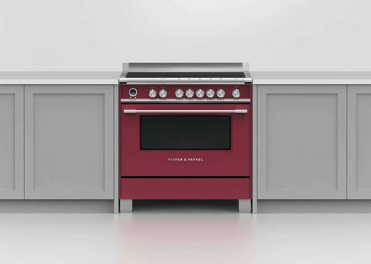 Fisher & Paykel 90cm 140L Induction Freestanding Oven/Stove Red OR90SCI6R1