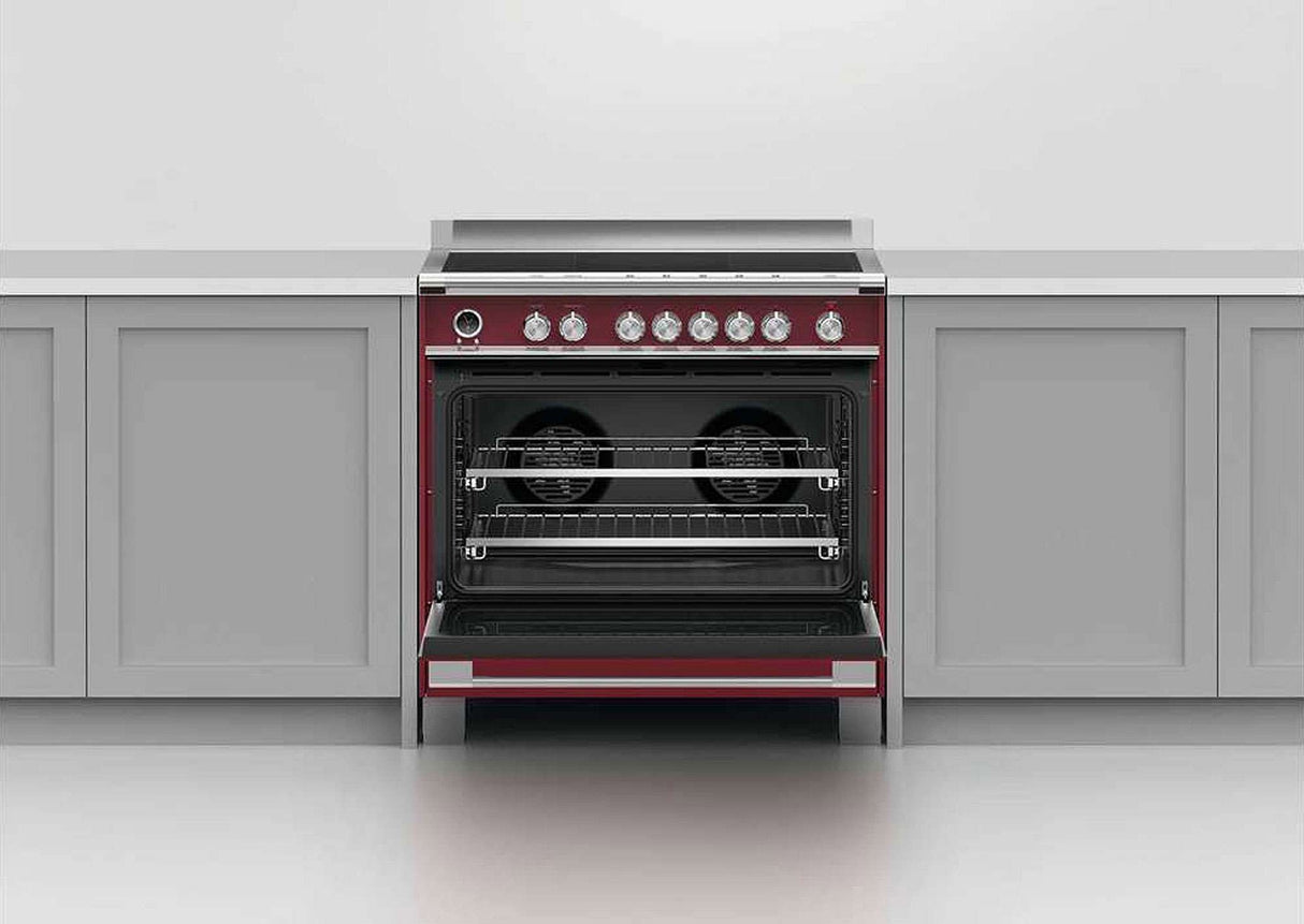 Fisher & Paykel 90cm 140L Induction Freestanding Oven/Stove Red OR90SCI6R1