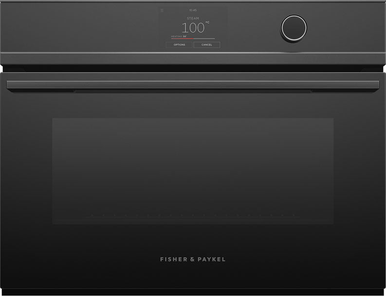 Fisher & Paykel 60cm 55L Combi-Steam Built-In Oven Black Glass OS60NDTDB1