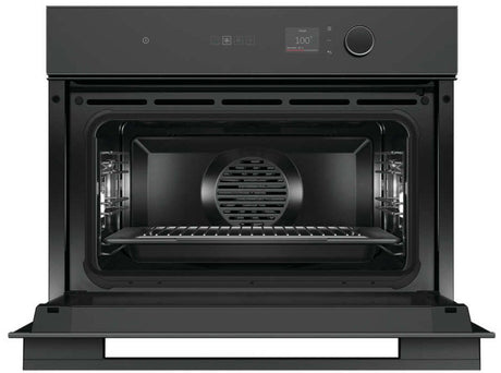 Fisher & Paykel 60cm 55L Combi-Steam Built-In Oven Black Glass OS60NMLB1